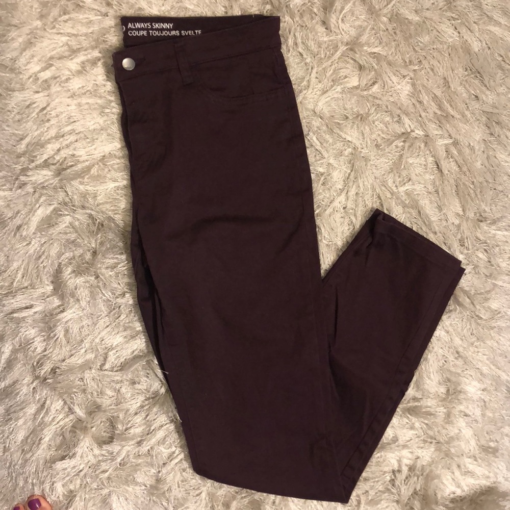 Burgundy Skinny Jeans from Gap